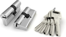 Цилиндровый Fuaro (Фуаро) механизм (R600/90) R6000Key90(50+10+30)-BL CP хром /блистер 5Key