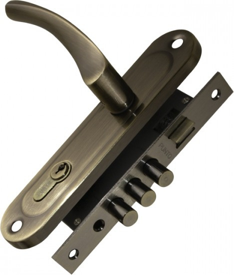 Замок Punto (Пунто) цилиндровый в комплекте с ручкой LOCKSET15.CRONA.4061-3 (KIT P15 4061/3 CRONA)