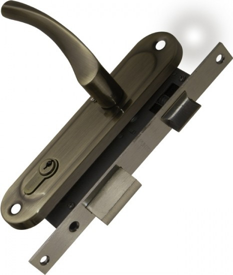 Замок Punto (Пунто) цилиндровый в комплекте с ручкой LOCKSET16.CRONA.4070-1 (KIT P16 4070 CRONA)