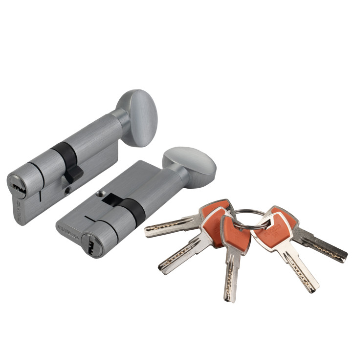 Цилиндровый Fuaro (Фуаро) механизм G-PRO5002 Knob 5 кл. с вертушкой, 3 класс безопасности