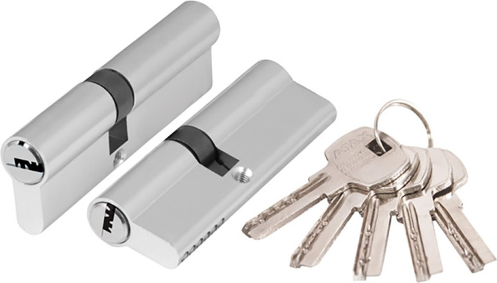 Цилиндровый Ajax (Аякс) механизм (AX200/100) AX2000Key100 mm (45+10+45) CP хром 5 кл.